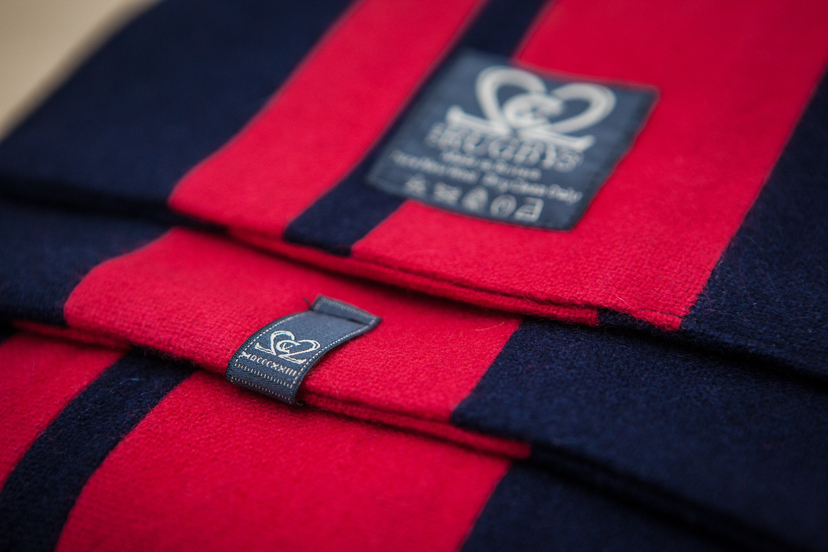 Navy & Red College Scarf